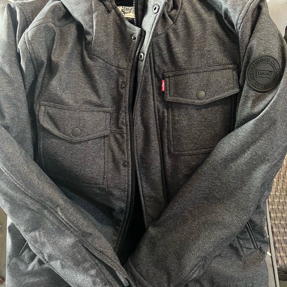 Levi's Men's Charcoal Military Jacket